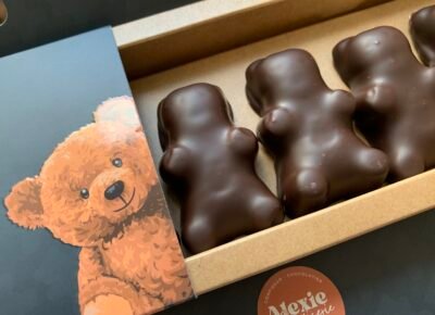 L'Ourson Guimauve Vanille au Chocolat Noir