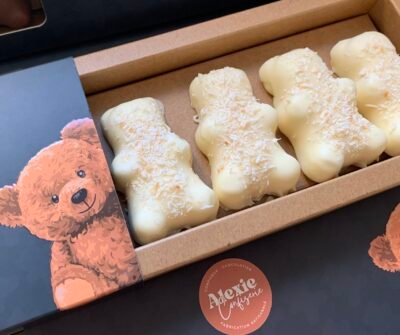 L'Ourson Guimauve Noix de Coco au Chocolat Blanc