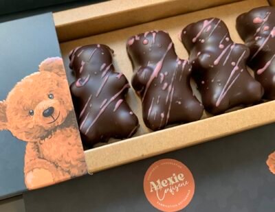 L'Ourson Guimauve Cerise au Chocolat Noir